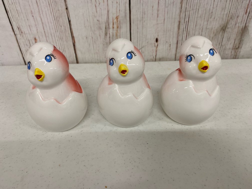 (3) 5” Chick Figurines