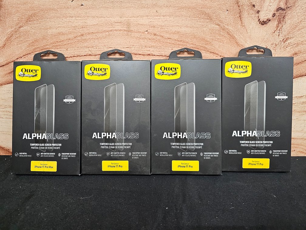 (4) IPhone 11 Pro Otter Box Alpha Glass 