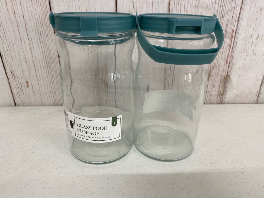 Set of (2) Glass Storage Jars