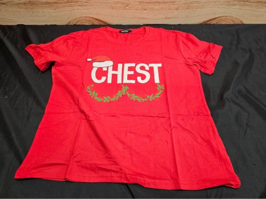 Size L Christmas Shirts for Couples - Xmas Graphic Tshirt Funny Holiday Matching Outfit Sets