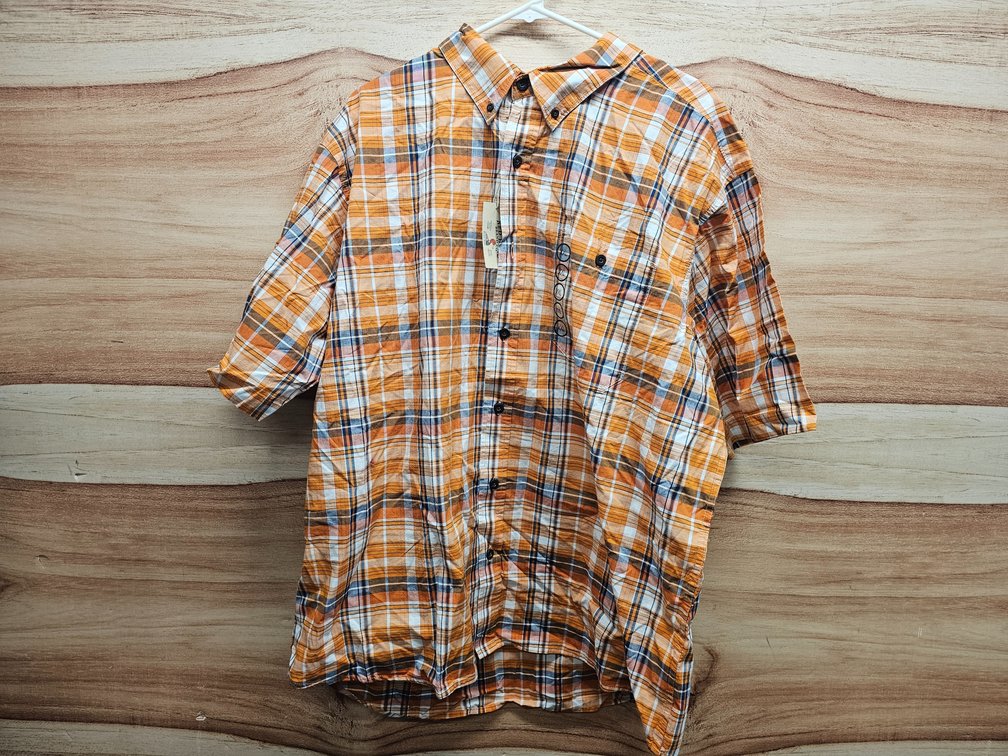 Men's XXL Red Head Button Up 