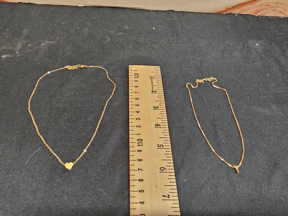Gold Heart & Y Necklace 