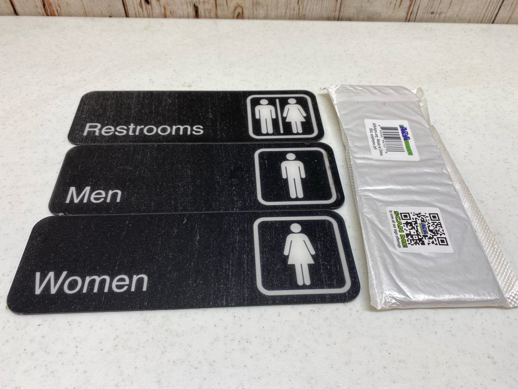 2 Sets of Restroom Signs