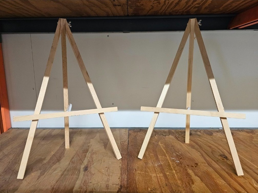 (2) 18in Tall Wood Art Easel