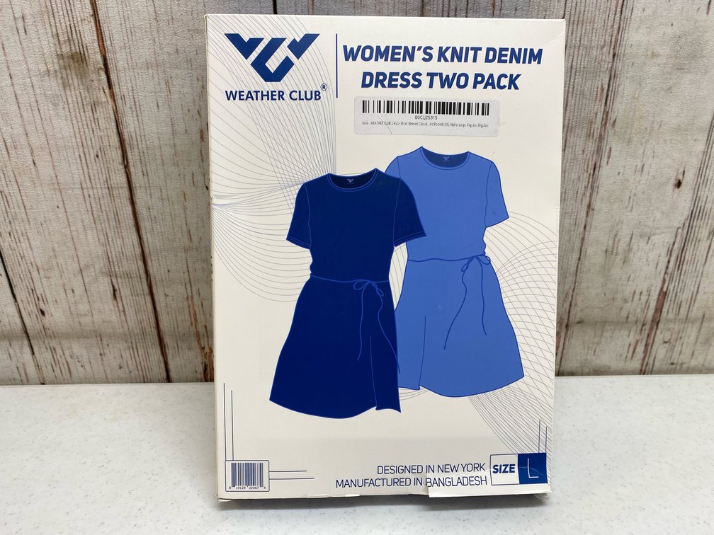 (2) Size Large knit Denim Dresses