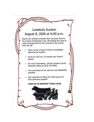 Image for 4-H / FFA Livestock Auction - Caroline / Dorchester Fair