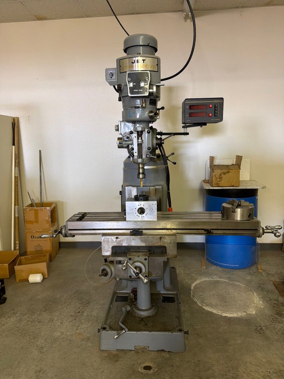 Jet JTM-1048VVS vertical turret milling machine w/tooling