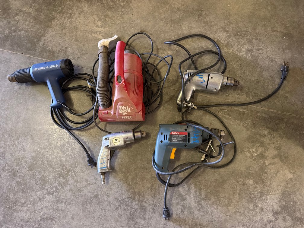 Rockwell ⅜ air drill, ⅜" corded drills