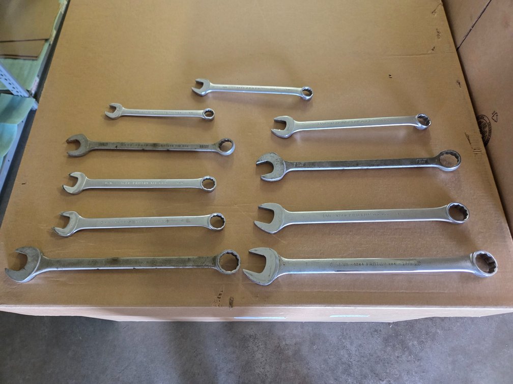 Proto end wrenches sae