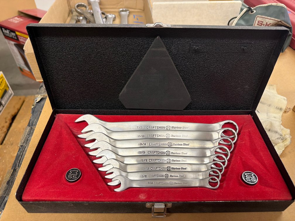 Craftsman SS end wrenches sae