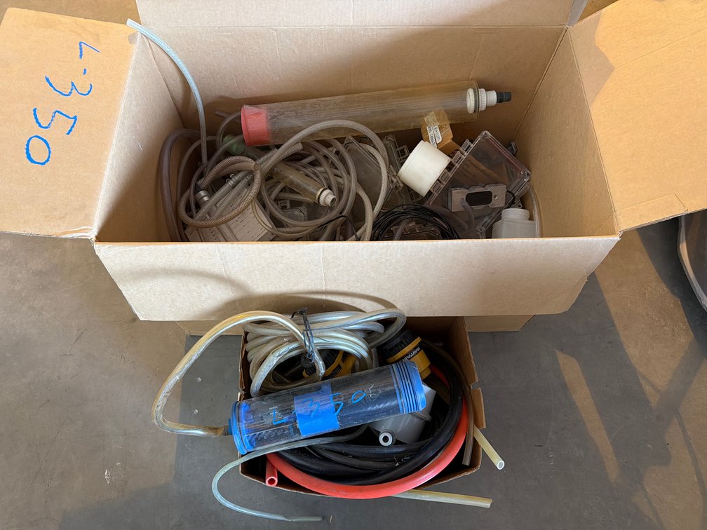 electronic control components, clear hose, filters