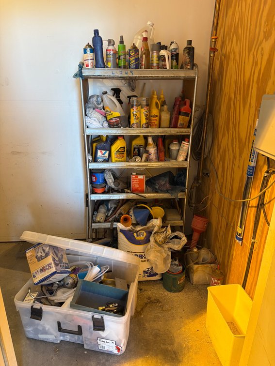 shelving and automotive supplies