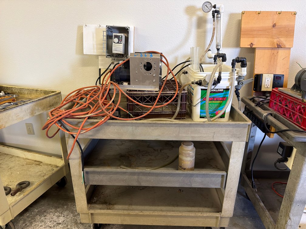 poly parts carts w/testing equipment