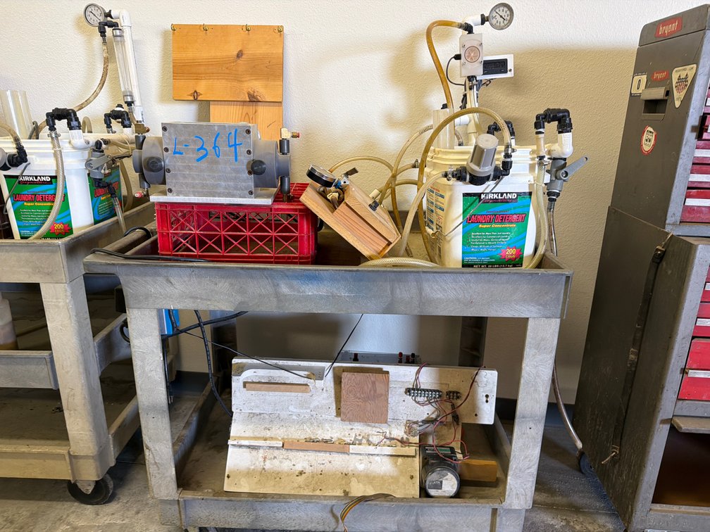 poly parts carts w/testing equipment