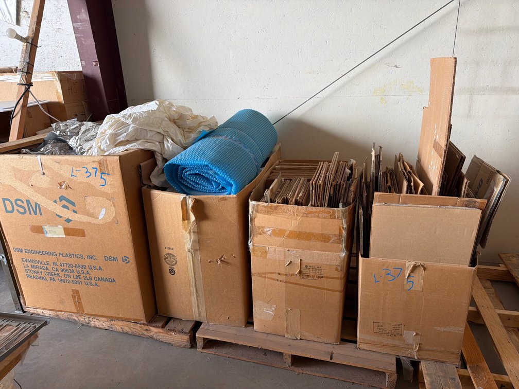 cardboard shipping boxes, packing material
