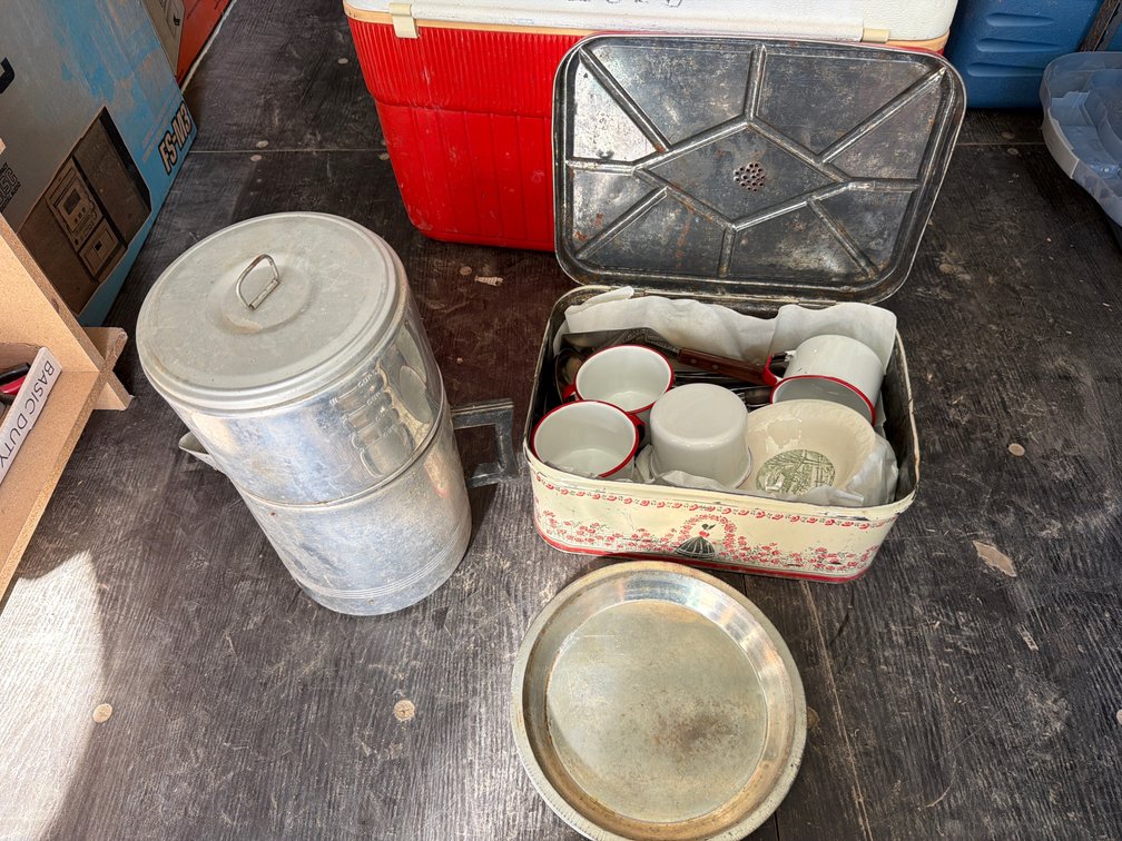 small camping kitchen tin