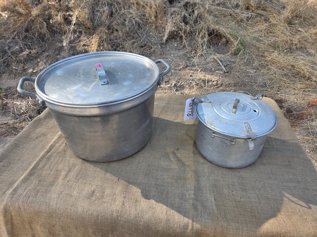 2-  aluminum pots