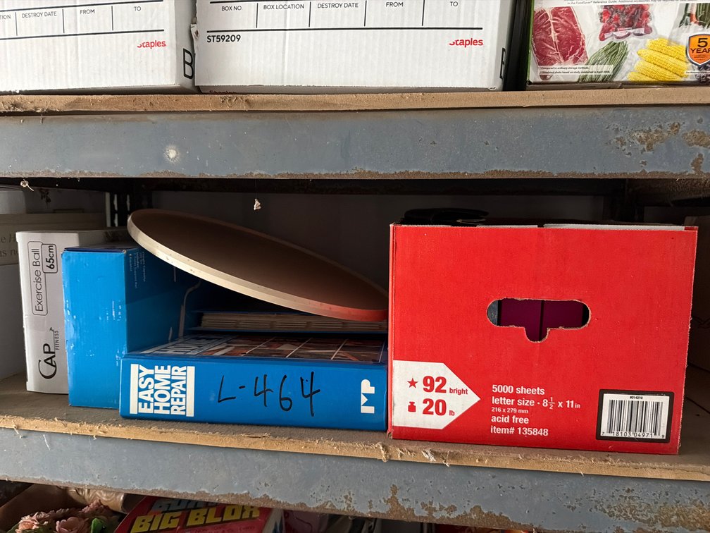 gloves, boot jack, TV antenna, food saver