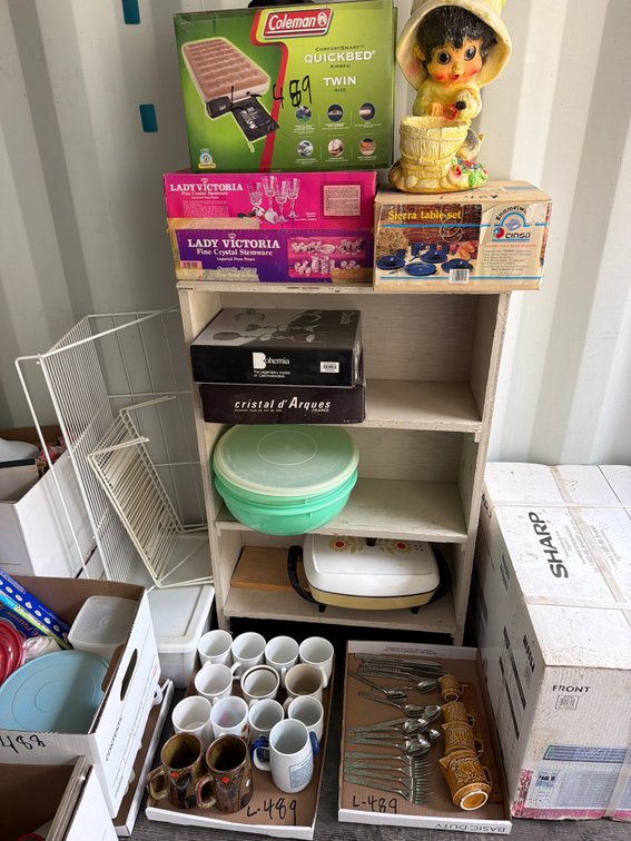 stemware, food storage, air mattresses