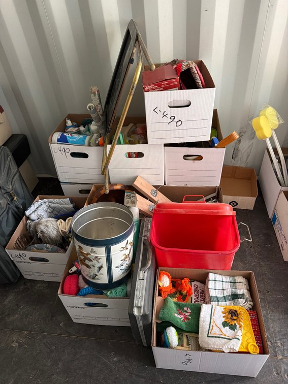 coffee pots, food storage,  cleaning supplies