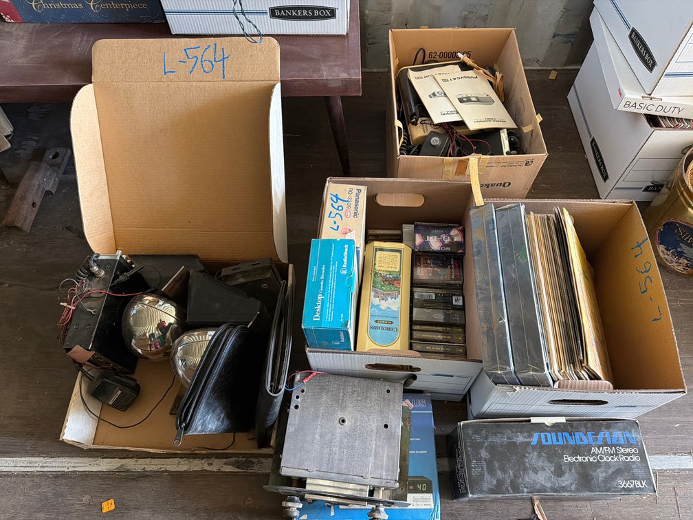 records, cassette tapes, CB radios