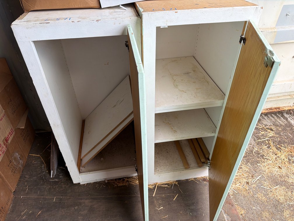 wood cabinets, decorations