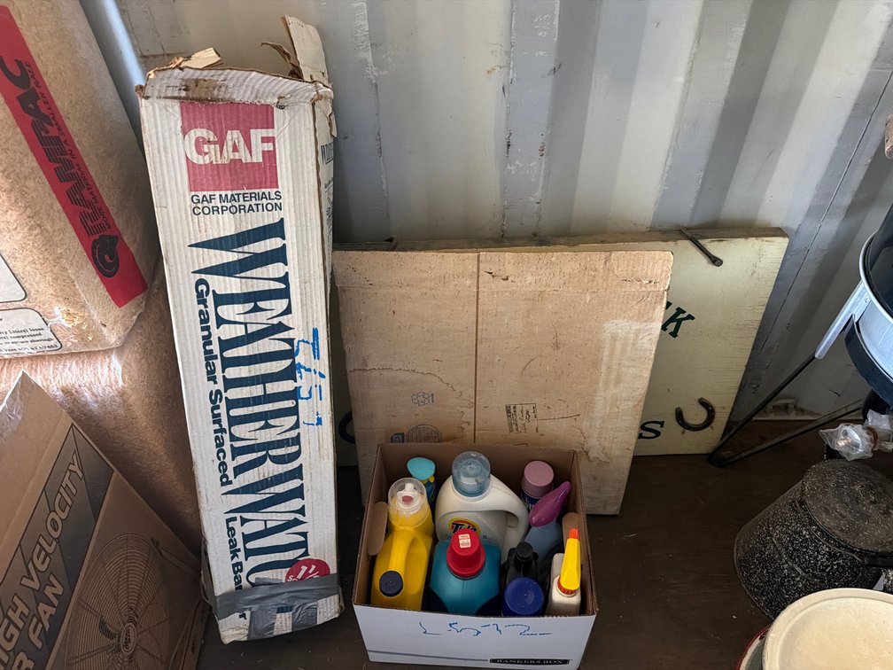 cleaning supplies,  roofing