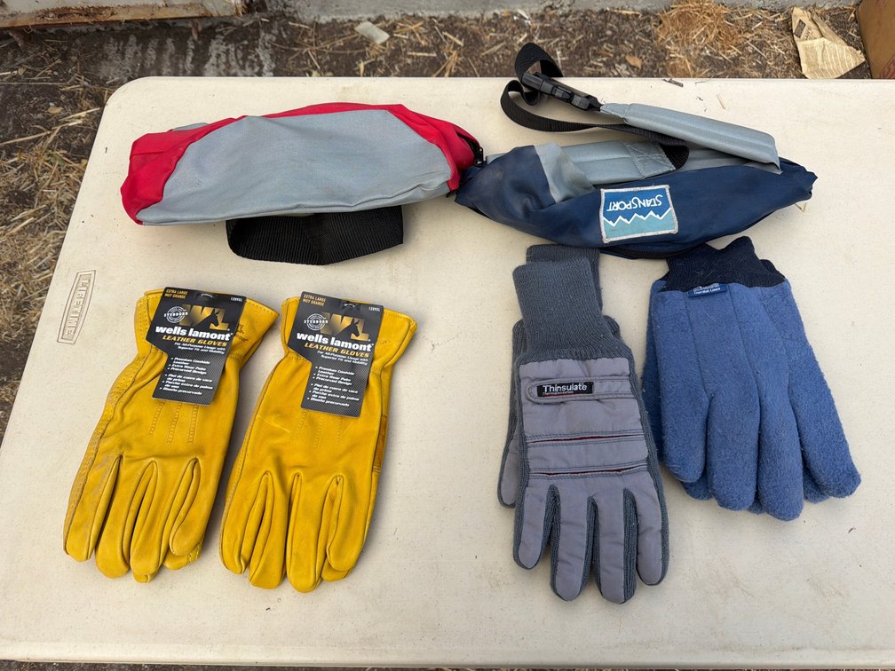 new gloves, fanny packs