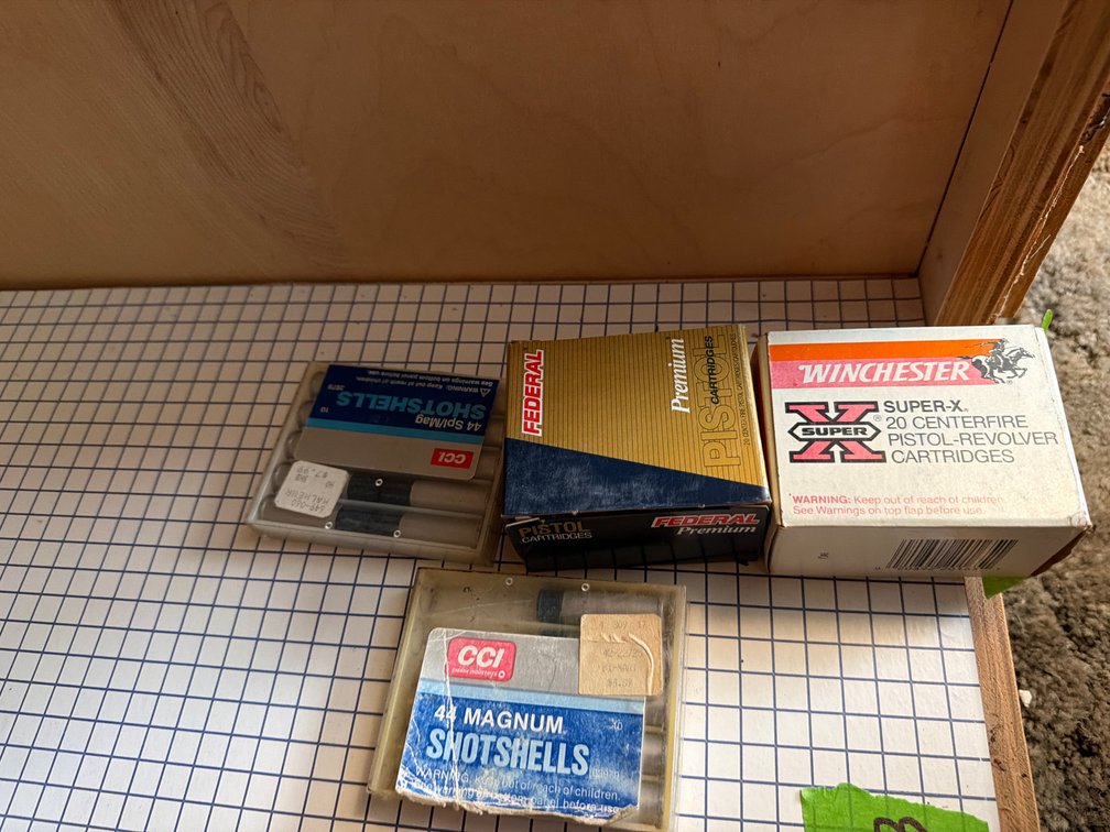 2 boxes 44 ammo, and snake shot