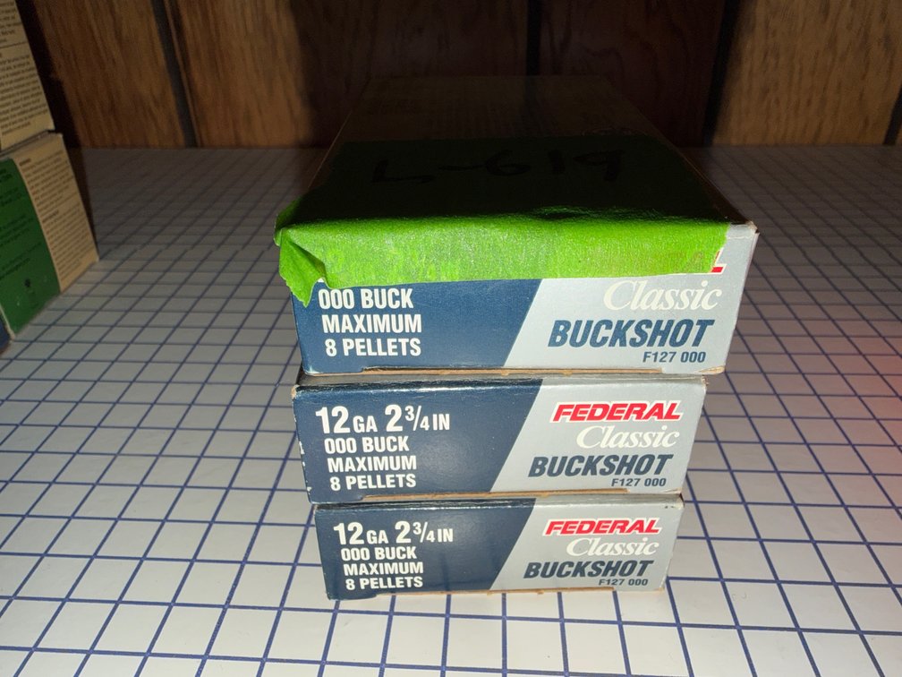 2  boxes 12ga 00 buck, and 1- partial