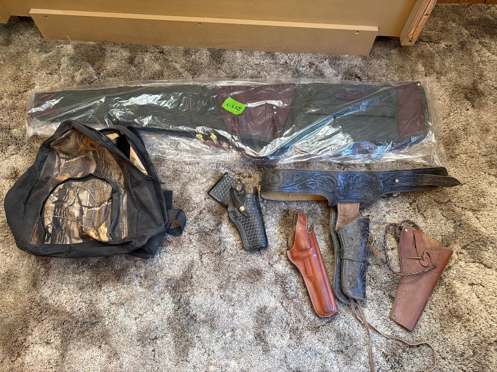 gun case, holsters, day pack