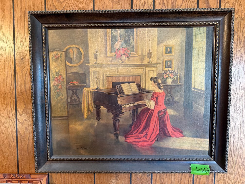 Lady in Red print
