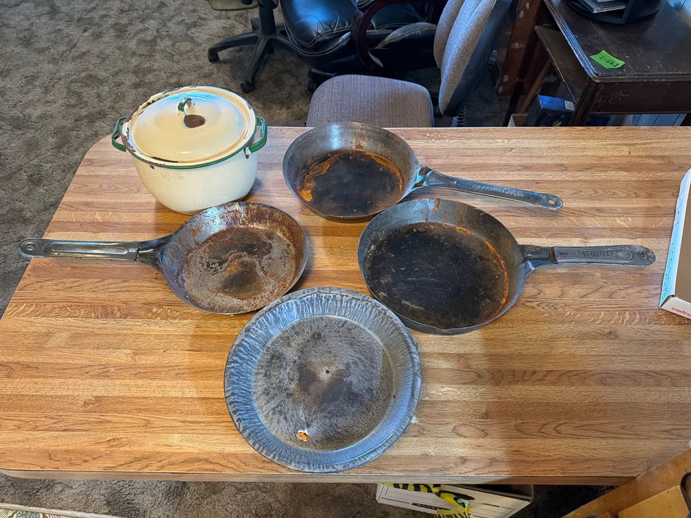 granite ware, cold handled skillets