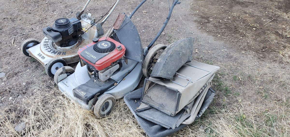 Craftsman 5hp, 3.5 hp lawn mowers w/bagger