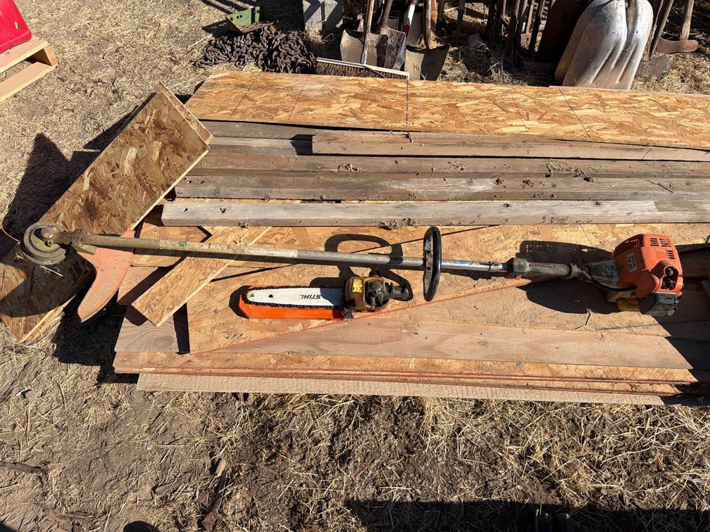 Stihl FS 80 line trimmer w/pole saw attach