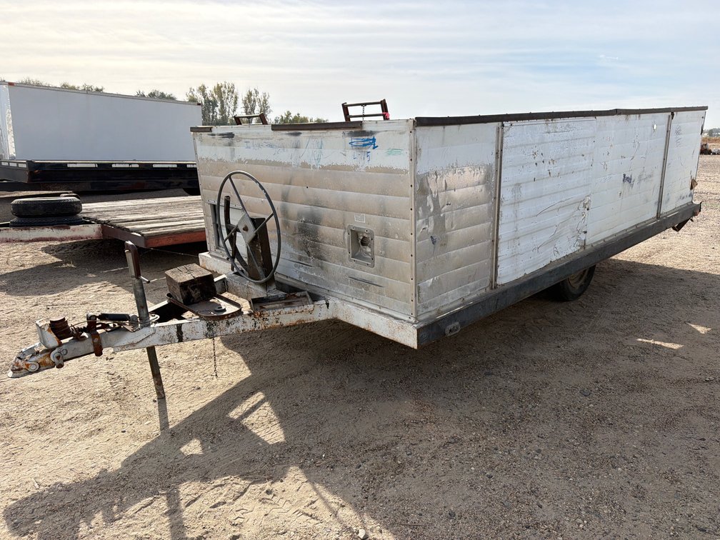14'x87" single axle trailer, w/3' sides