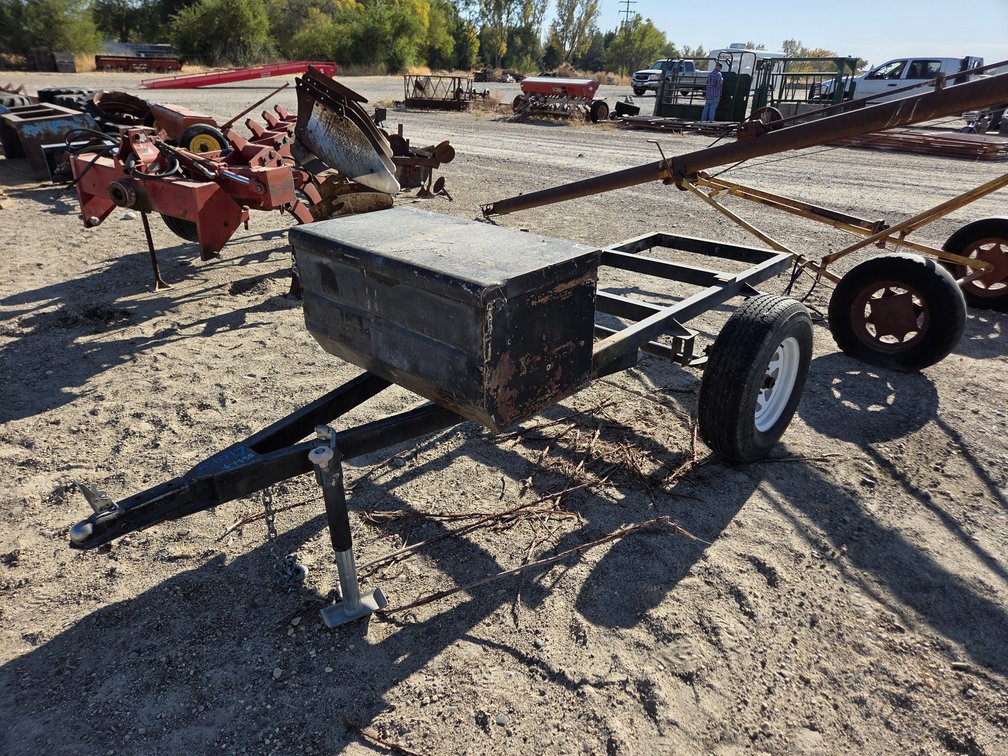 single axle trailer frame w/tool box