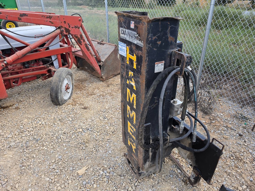 Danuser Hydraulic Drop Hammer Skid Steer Attachment