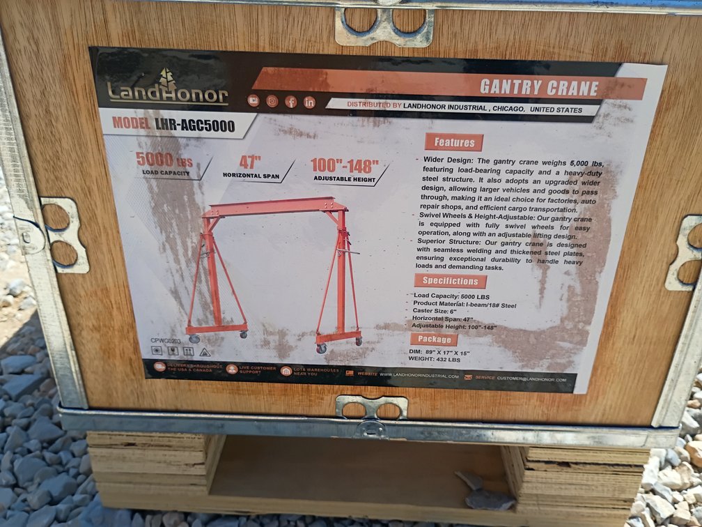 Landhonor 5000 lbs Gantry Crane