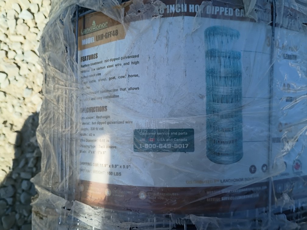 Landhonor Galvanized Farm Fence Roll