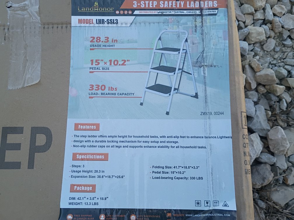 Landhonor 3-step Safety Ladder