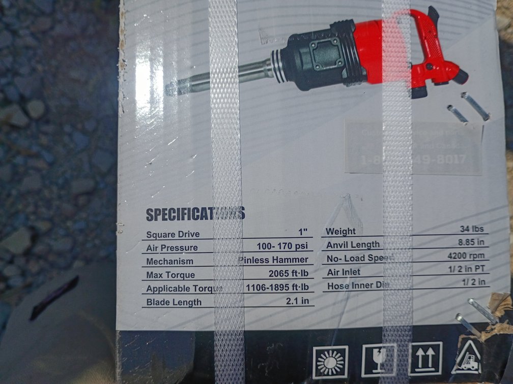 Landhonor 1" Air Impact Wrench