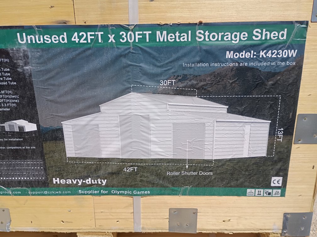 KJ 42'x30' Metal Storage Shed