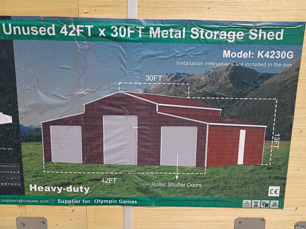KJ 42'x30' Metal Storage Shed