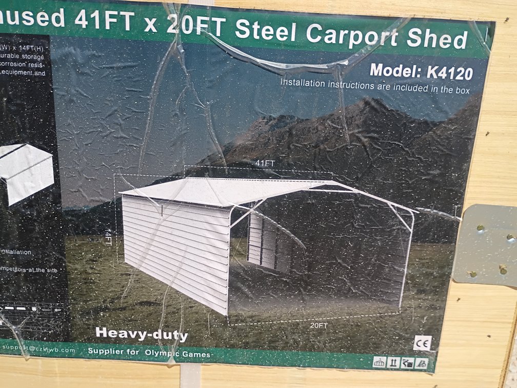 KJ 41'x20' All-Steel Carport Shed