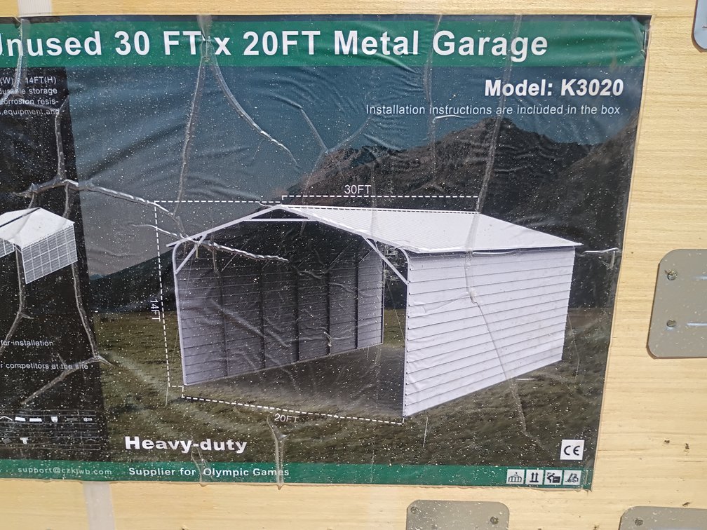 KJ 30'x20' Metal Garage
