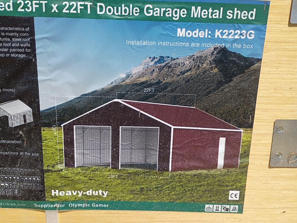 KJ 23'x22' Double Garage Metal Shed