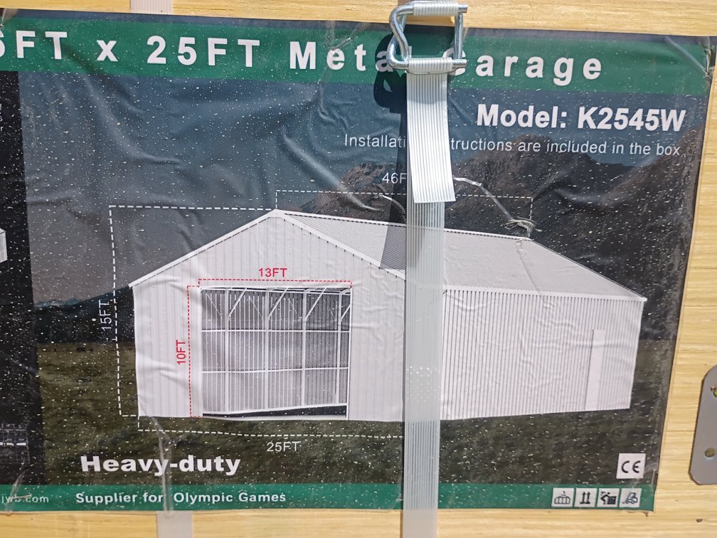 KJ 46'x25' Metal Garage