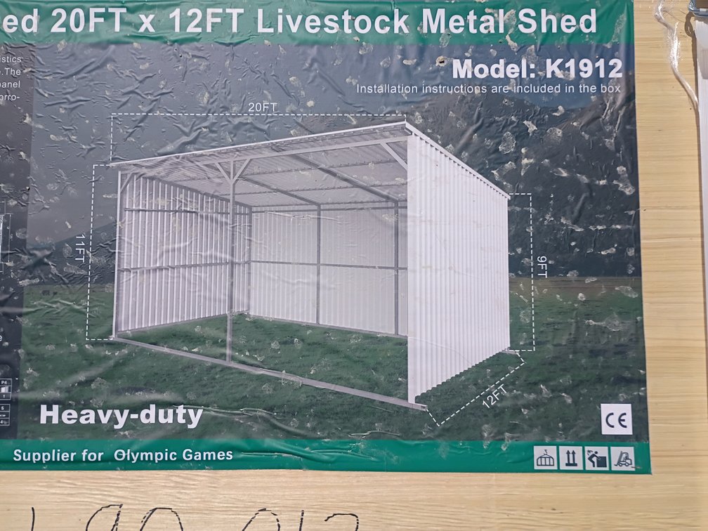 KJ 20'x12' Livestock Metal Shed
