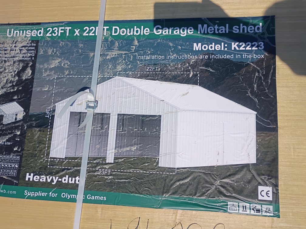 KJ 23'x22' Double Garage Metal Shed